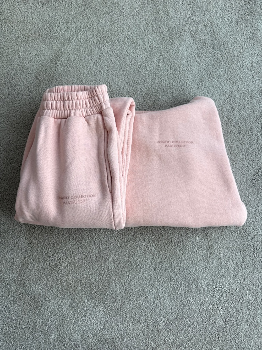 Comfrt Peach Pink Pastel Sweat Set